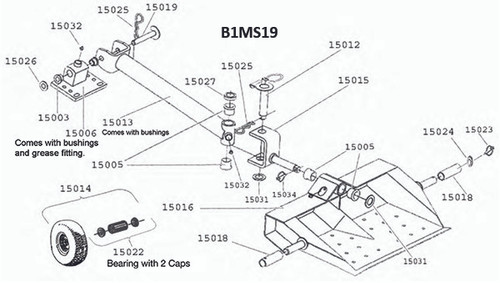 TWO WHEEL SULKY WITH 18" ARM A-B1MS32