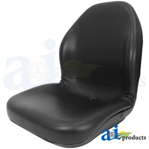 Seat, Lawn & Garden, UTV, Tractor, Skidsteer, Black Vinyl A-LGT125BL