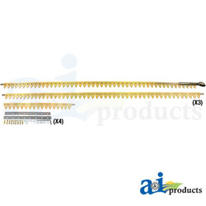 36', Fine Cut Segmented Sickle Assembly/ w head A-SK936DF