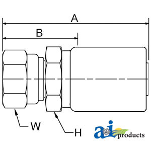 (HC-FFXT) Female Seal Lok - Swivel - Straight - Long A-FFXT-06-06