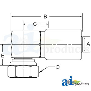 (HC-FJX90B) Female JIC 37 - Swivel - 90 Elbow Block A-FJX90B-08-08