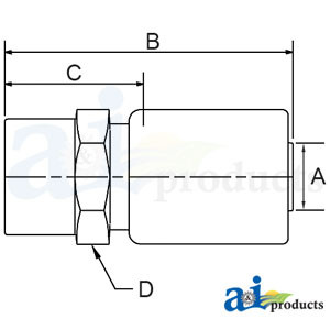 (HC-FP) Female NPTF Pipe - Rigid - Straight A-FP-04-06