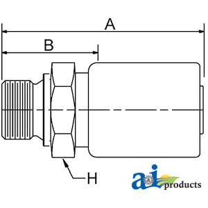 (HC-M-BSPP) Male BSP Parallel Pipe - Rigid - Straight A-M-BSPP-06-08