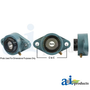 2 Bolt Flanged Bearing W/ Lock Collar, Re-Lubricatable A-WGTZ26-P