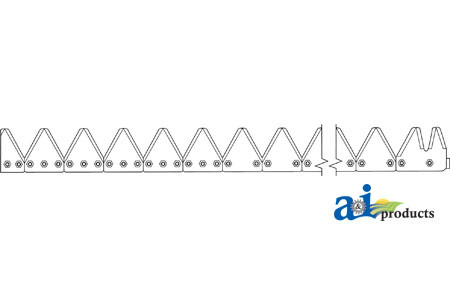 30', Black 11ga Big Tooth, Bolt-On; Spliced A-155-134A