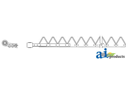 7', Black 11ga under serrated, Riveted A-800-049