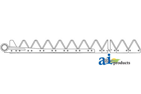 7', Black 12ga under serrated, Bolt-On A-831-686