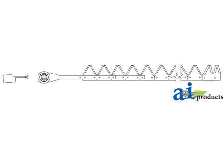 9', Black, 11ga top serrated, Riveted A-800-767