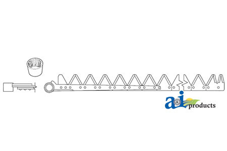 9', Chrome 11ga top serrated, Riveted A-830-579