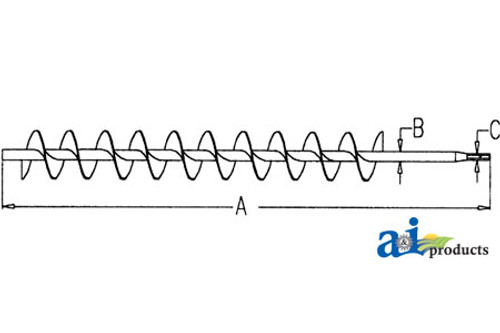 Auger, Grain Bed; LH Rotation A-1309229C1