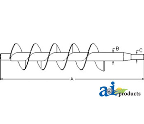 Auger, Inclined Delivery Elevator; Stainless Steel A-87347842