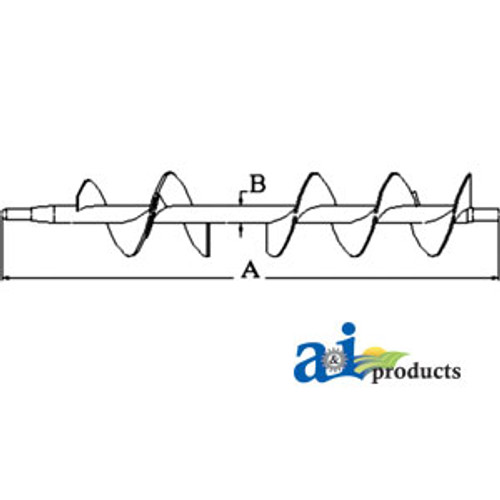 Auger, Inclined Grain Delivery; Stainless Steel A-320724A3