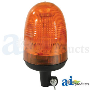 Beacon, 80 LED, AMBER, Pipe Type Flexible Rubber Base A-BLA9810