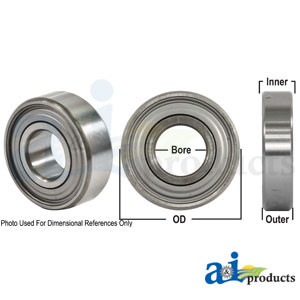 Bearing, Ball; Cylindical, Round Bore A-204RR6-P