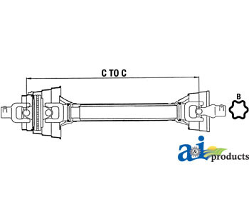 Complete 80 CV Driveline; 540 RPM A-826-117C