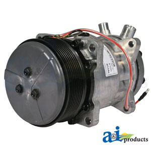 Compressor, New, Sanden Style w/ Clutch (8100) A-82016158