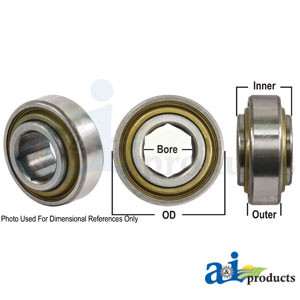 Disc Bearing; Cylindrical, Hex Bore, Pre-Lube A-W208PP21-P