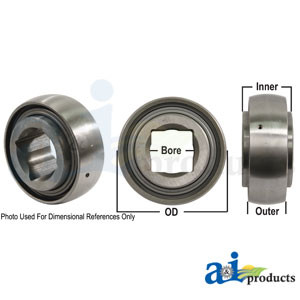 Disc Bearing; Spherical, Square Bore, Re-Lubricatable A-GW209PPB8-P