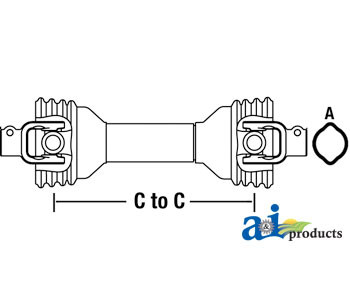 Driveline; W/ 1 3/8" 6 Spline QD Yokes A-W230012100101-A