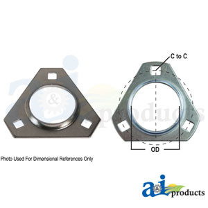 Flange Half, Bearing; 3 Bolt Triangular A-FTR372-I