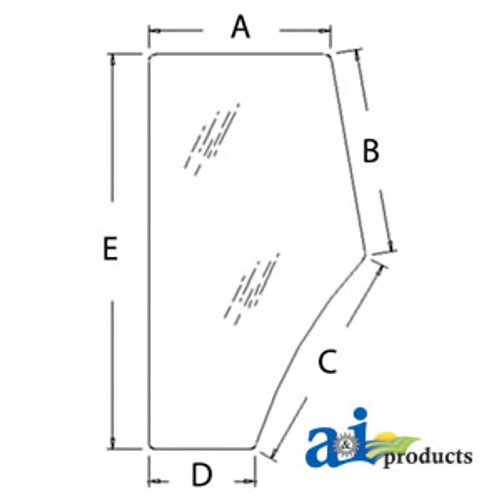 Glass, Door (LH) A-E9NN94032N18BB