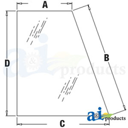 Glass, Rear, Quarter (RH) A-338425A1