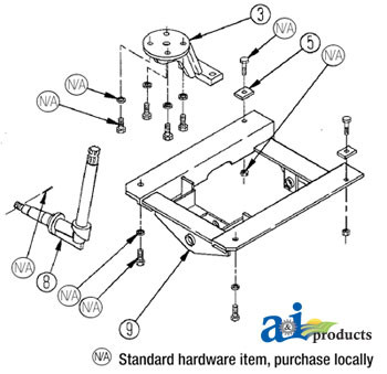 Hvy. Duty Front Axle Complete less hubs A-22770