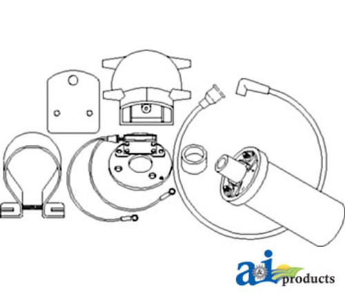 Ignitor & Coil Conversion Kit; 12 Volt, Negative Ground A-1247XT