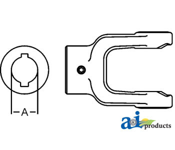Implement Yoke Round Bore w/ Double Keyway & Set Screw A-D358624