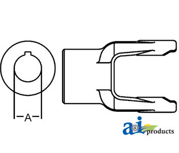 Implement Yoke Round Bore w/ Keyway & Set Screw A-D148022