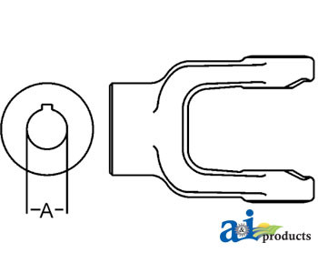 Implement Yoke Round Bore w/ Keyway & Set Screw A-D358026