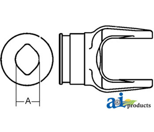 Inboard Yoke, used w/ Ov, OvGA & OvGEH Inner Profile Tubing A-W041315