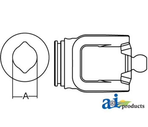 Inboard Yoke, used w/ OvGA Inner Profile Tubing A-W366885