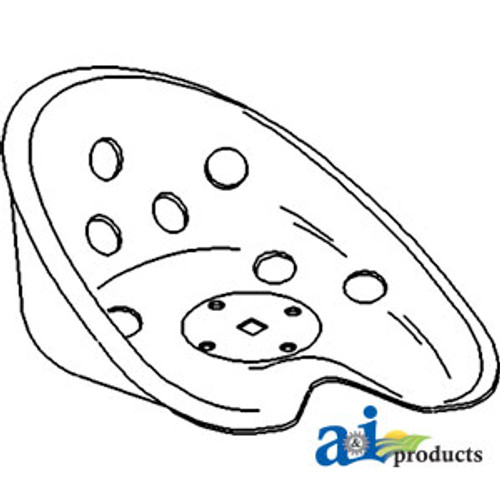 Pan Seat, Steel, Non Flip Back A-8N400