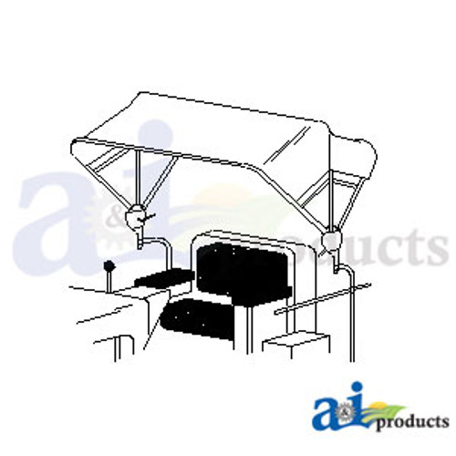 Replacement Cover, 3 Bow (40") White A-6A223