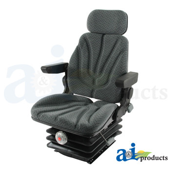 Seat, F10 Series, Mechanical Suspension / Arm Rest / Head Rest / Gray Cloth A-F10M250