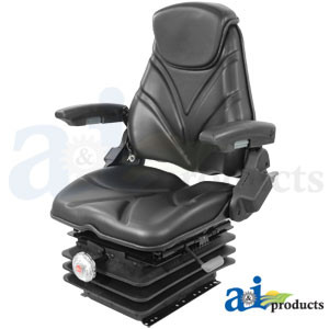 Seat, F20 Series, Mechanical Suspension / Arm Rest / Head Rest / Black Vinyl A-F20M205