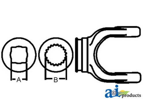 Shaft Weld Yoke w/ Bearing Groove A-D553001