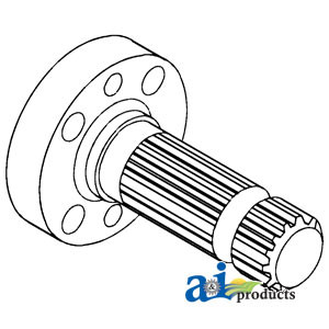 Shaft, PTO Stub (1000 RPM) A-677496