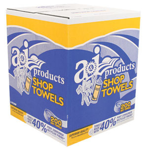 Shop Towel, 10" X 12"; Case Of 6, 200 Count Card Board Boxes A-ST200B-6