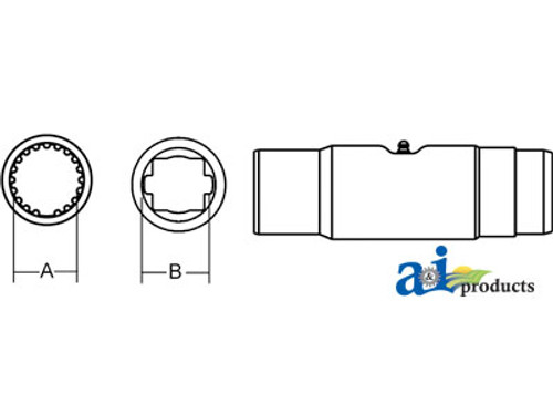 Slip Sleeve, 1-11/16" x 20 Spline w/ Grease Groove A-D355003