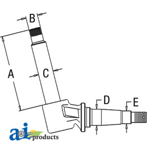 A & I Productos Spindle (RH/LH) Repuestos para John Deere Número de Pieza  ar81954