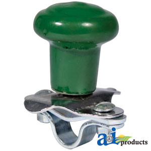 Spinner, Aluminum Steering Wheel (green plastic coated knob) A-5A6G
