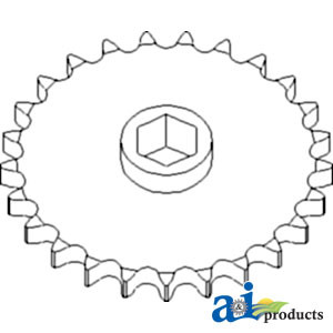 Sprocket, Row Unit; LH, 25 Teeth / 60 Chain A-AH145983