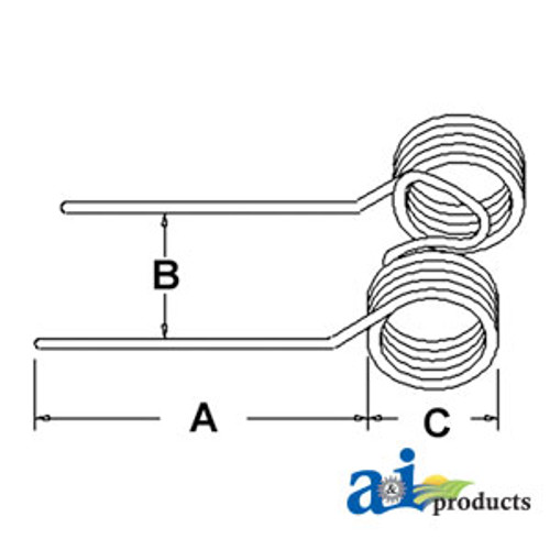 Tedder Tooth, 9 mm Tedder Tine A-OT2TT