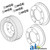 Wheel, 4" X 8" Tail Rim Wheel Assembly A-500BH