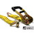 27' X 2" Ratchet, Yellow Webbing, Large Bar Handle, Double J Hooks, Cut Case A-B1310701