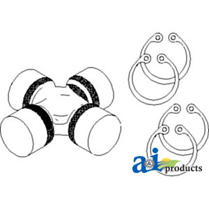 A-AL161324-Cross & Bearing Kit; MFWD A-AL161324
