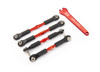 Aluminum Turnbuckle Camber Link Set (Red) (4)