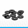 3x8x1mm Precision Aluminum Shims, Black, 10pcs